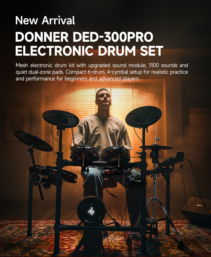Donner DED-300 PRO Electronic Drum Set with Independent Hi-Hat