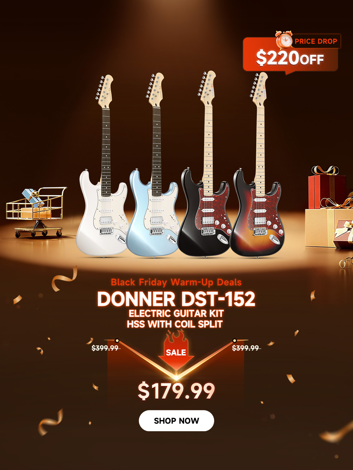 DST-152 HSS with Coil Split Electric Guitar Kit