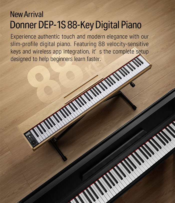 DEP-1S Beginner Digital Piano Kit Light wood